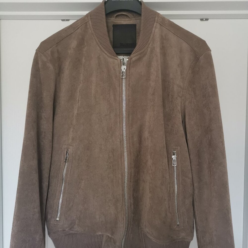 BLANKNYC Brown Faux Suede Bomber Jacket Size M (fits small)